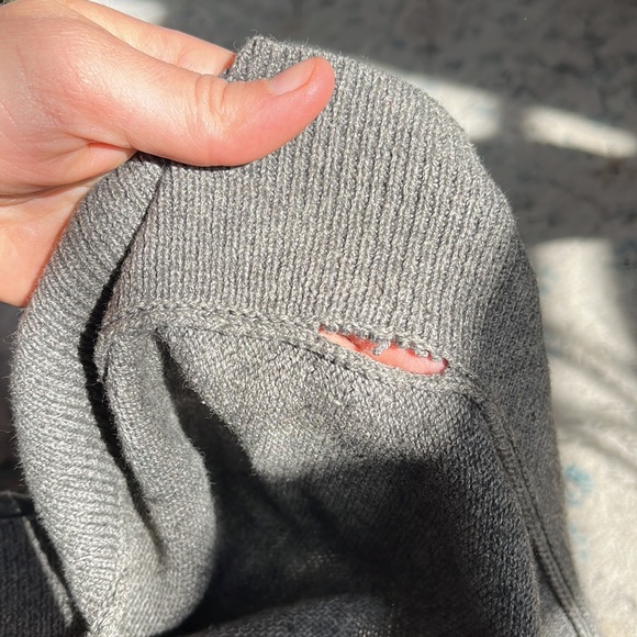 Allsaints Spitalfields wool and cotton grey slouchy cardigan - Picture 11 of 11